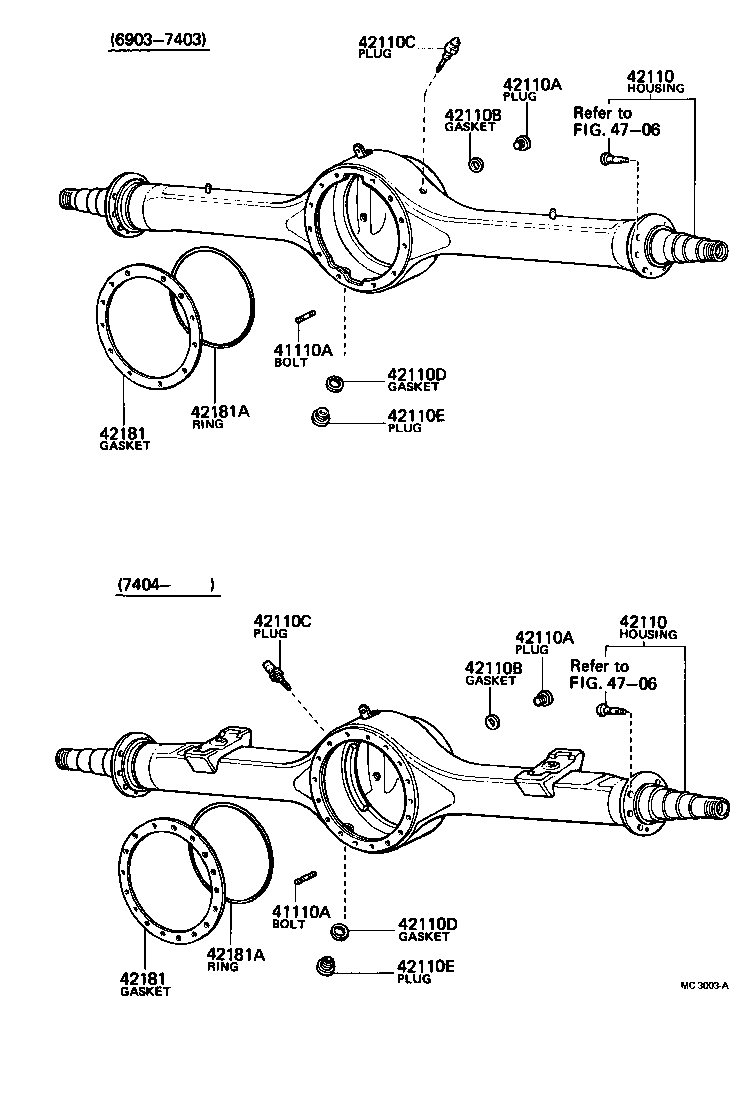  HEAVY DUTY TRUCK |  REAR AXLE HOUSING DIFFERENTIAL