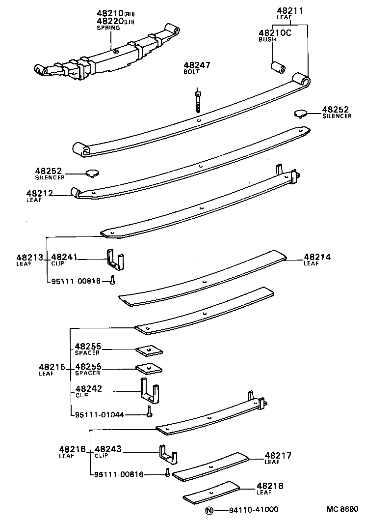  COASTER |  REAR SPRING SHOCK ABSORBER