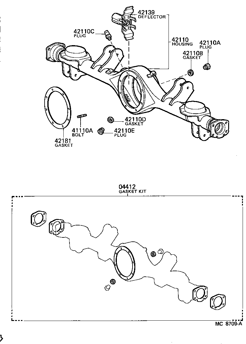  TERCEL |  REAR AXLE HOUSING DIFFERENTIAL