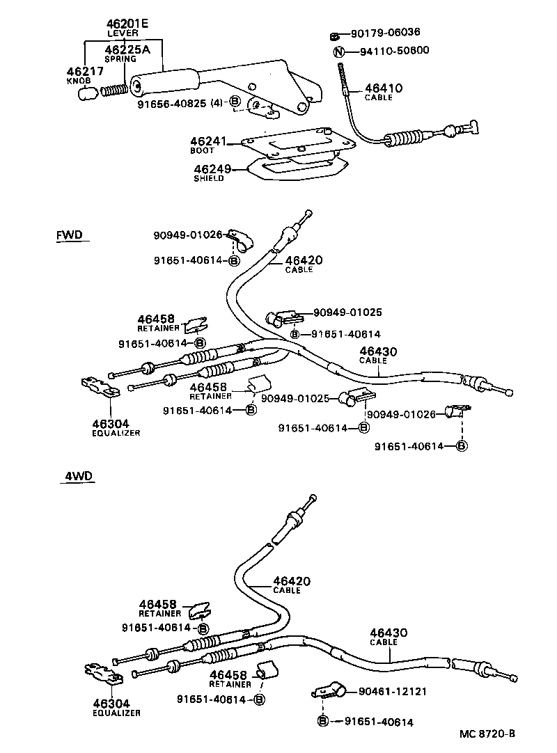  TERCEL |  PARKING BRAKE CABLE