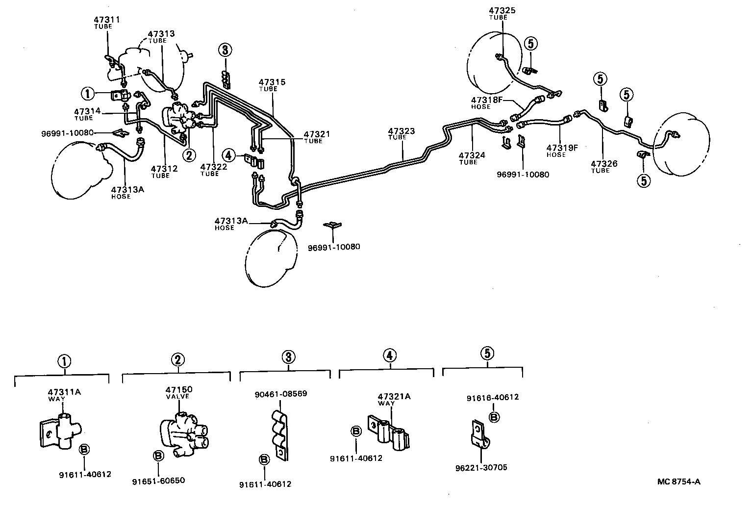  TERCEL |  BRAKE TUBE CLAMP