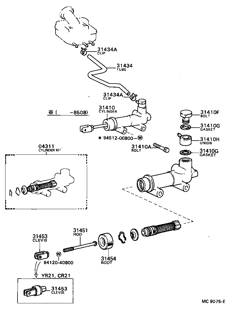  MODEL F |  CLUTCH MASTER CYLINDER