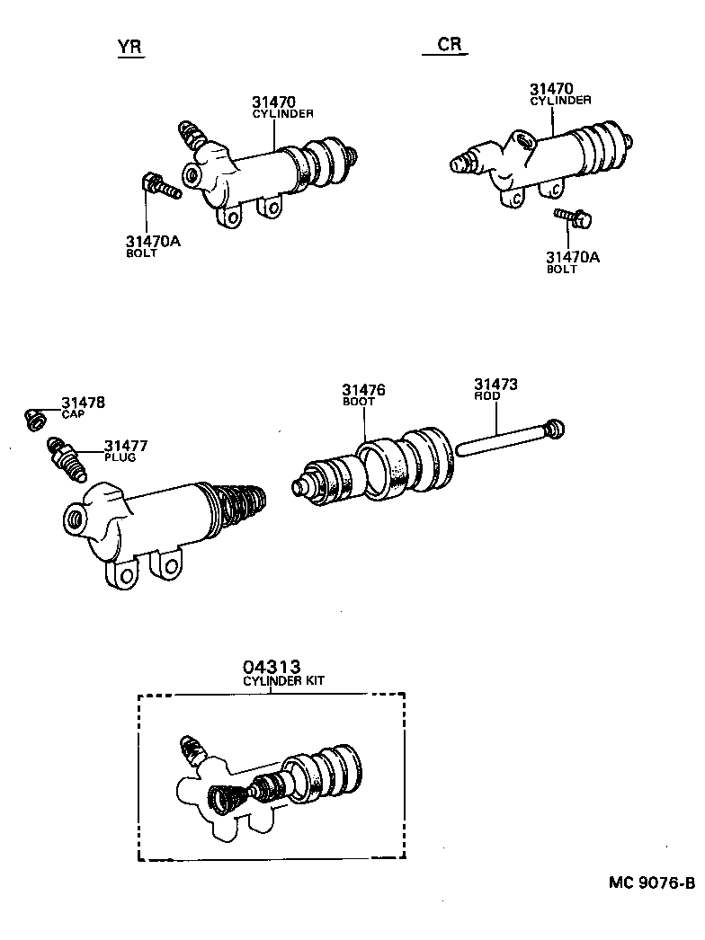  MODEL F |  CLUTCH RELEASE CYLINDER