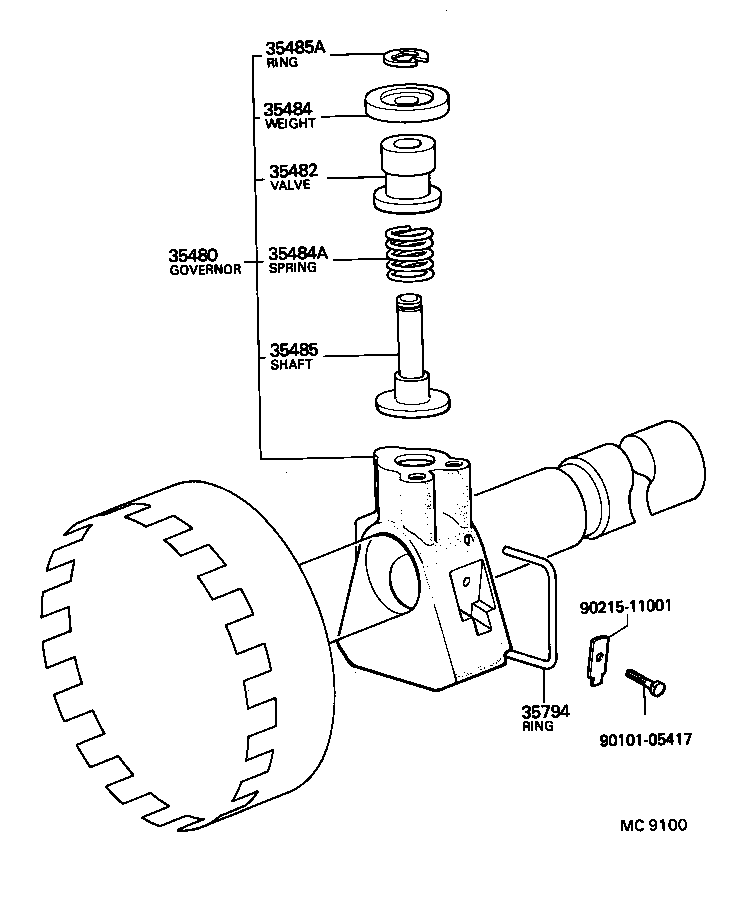  MODEL F |  REAR OIL PUMP GOVERNOR ATM