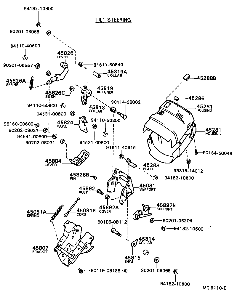  MODEL F |  STEERING COLUMN SHAFT