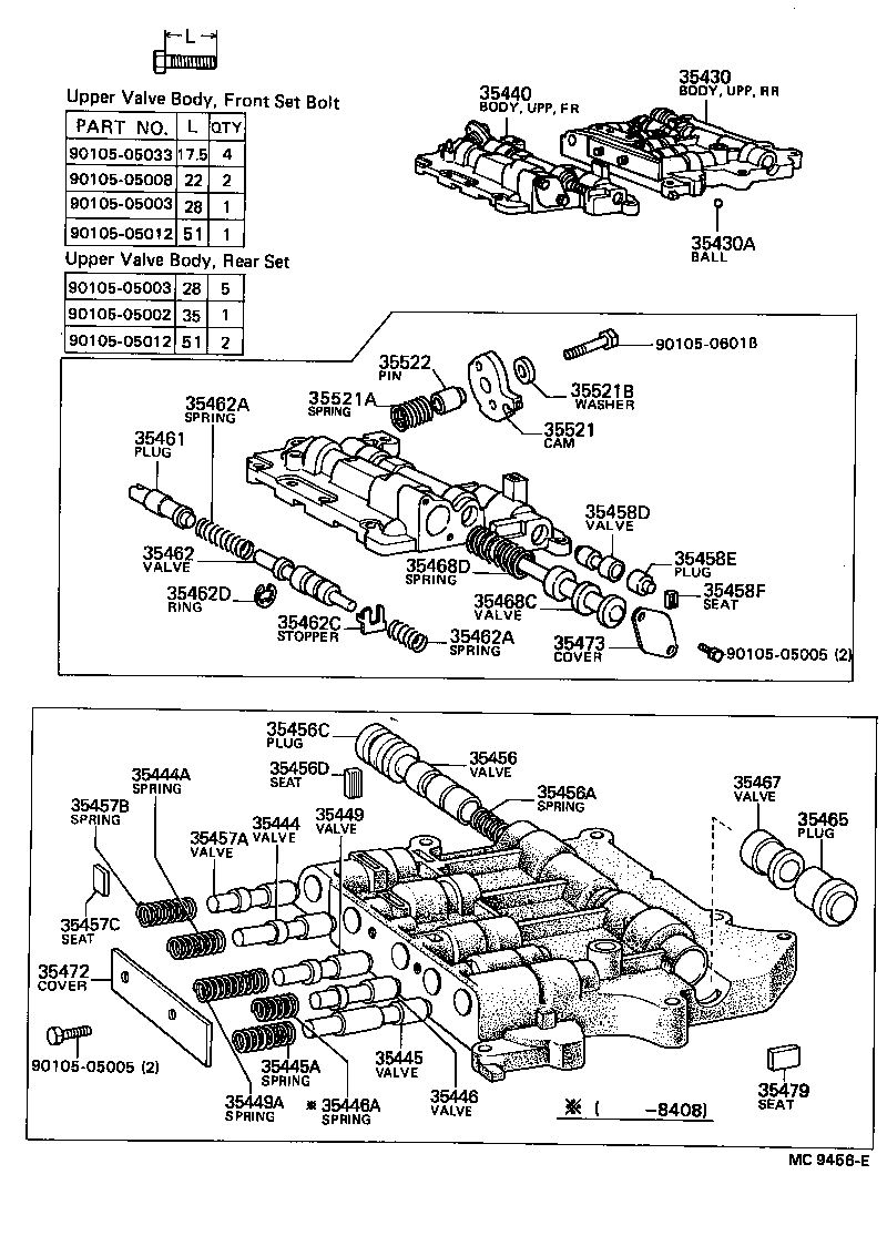  MODEL F |  VALVE BODY OIL STRAINER ATM