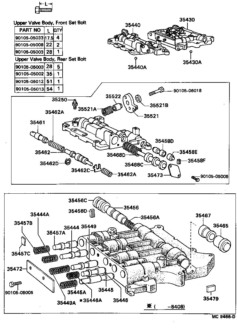  MODEL F |  VALVE BODY OIL STRAINER ATM