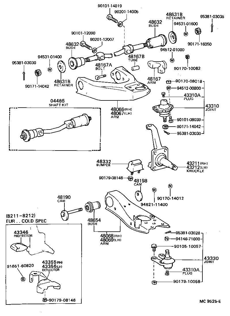  MODEL F |  FRONT AXLE ARM STEERING KNUCKLE