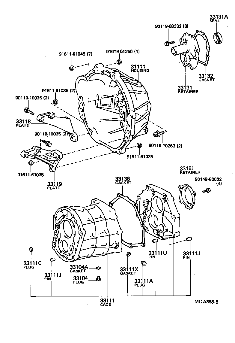  HILUX |  CLUTCH HOUSING TRANSMISSION CASE MTM