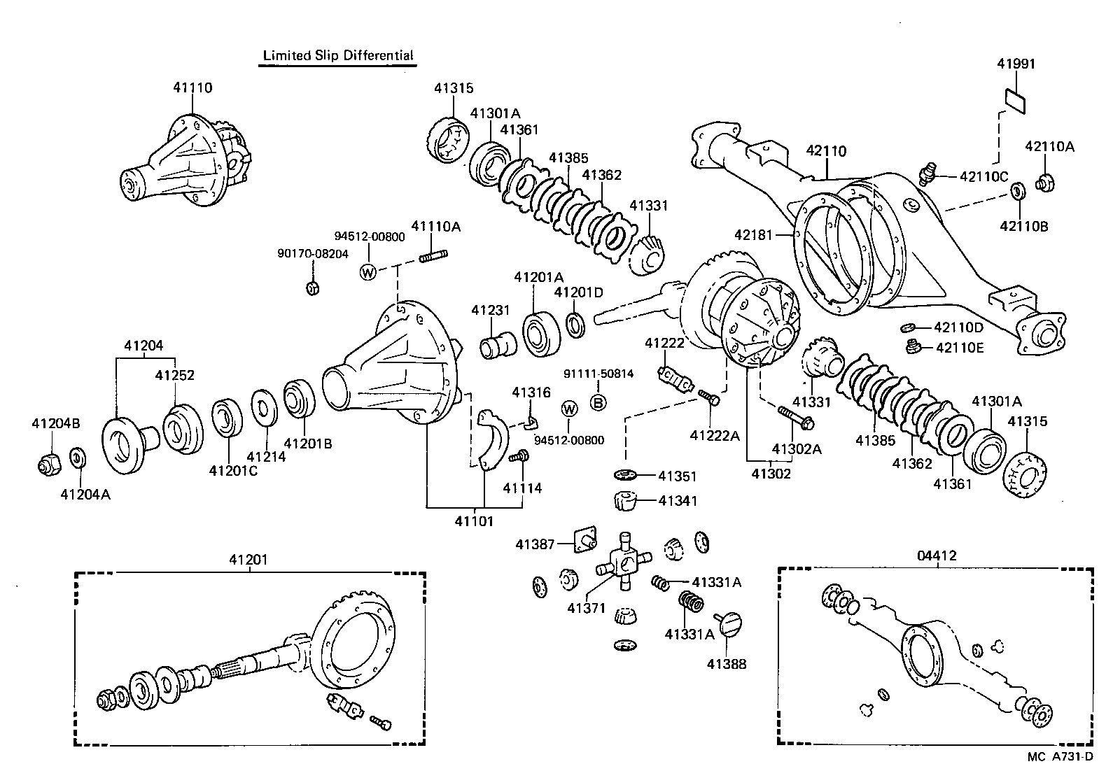  HIACE VAN COMUTER |  REAR AXLE HOUSING DIFFERENTIAL
