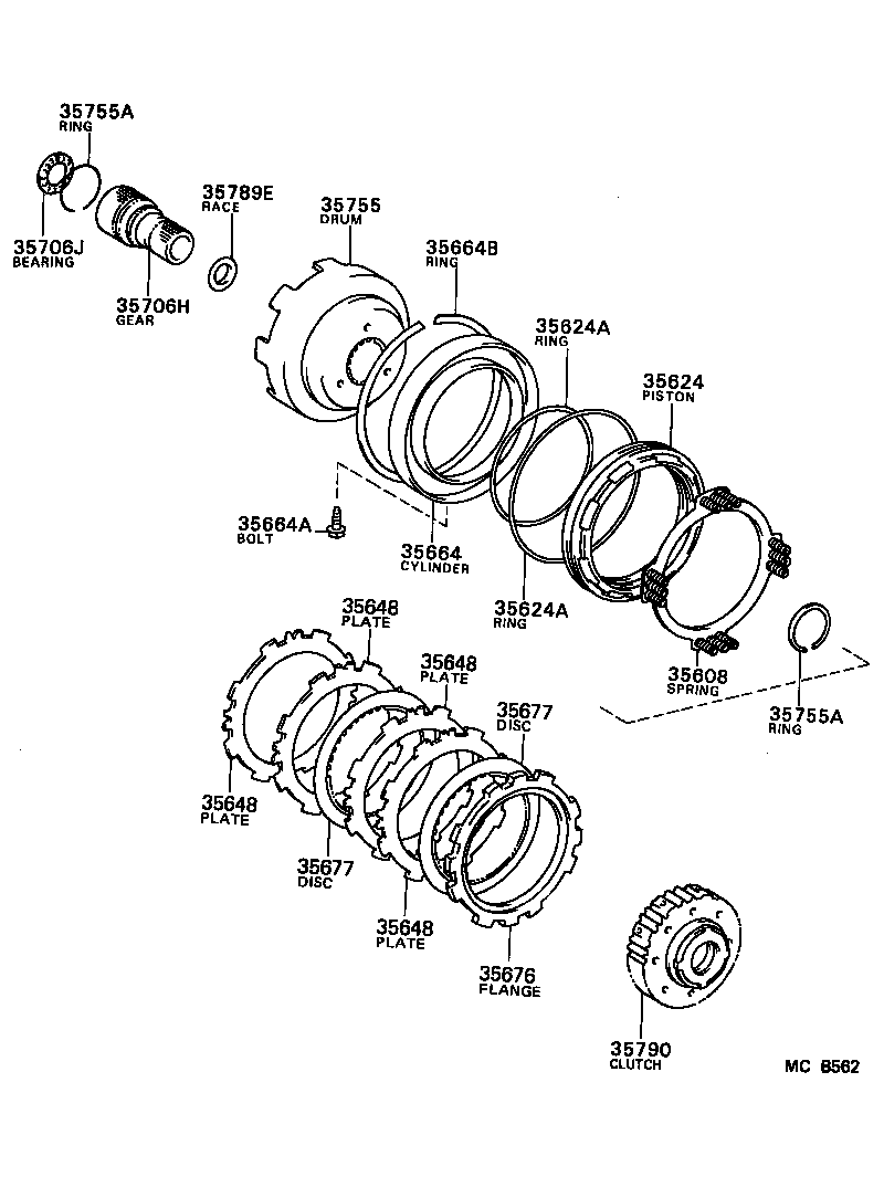  STARLET |  CENTER SUPPORT PLANETARY SUN GEAR ATM