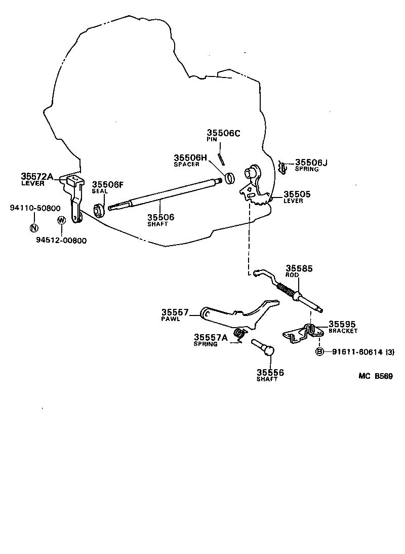  STARLET |  THROTTLE LINK VALVE LEVER ATM
