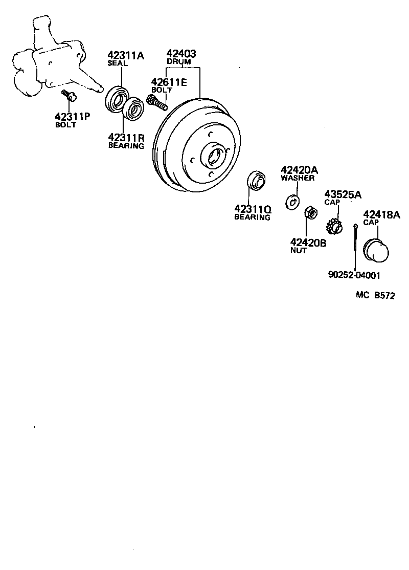  STARLET |  REAR AXLE SHAFT HUB