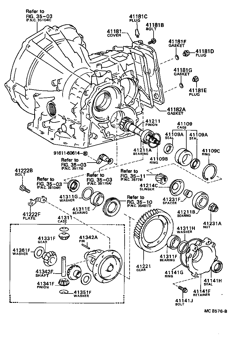  STARLET |  FRONT AXLE HOUSING DIFFERENTIAL