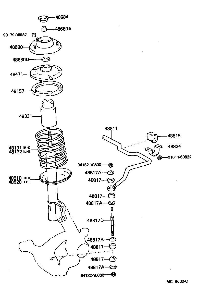  STARLET |  FRONT SPRING SHOCK ABSORBER