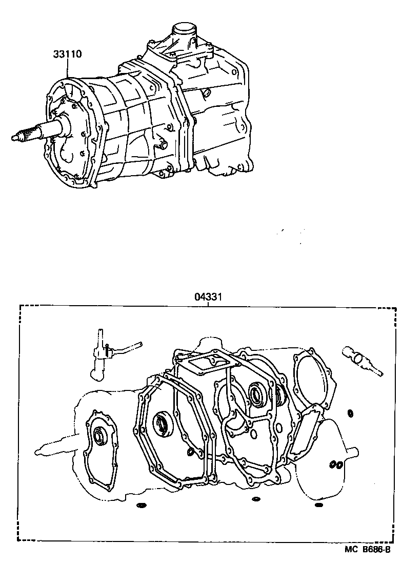 LAND CRUISER 70 | TRANSAXLE OR TRANSMISSION ASSY GASKET KIT MTM