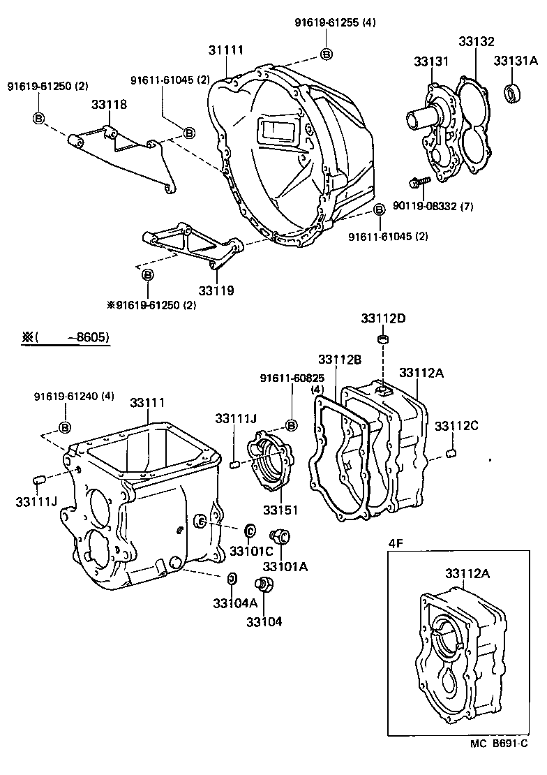  LAND CRUISER 70 |  CLUTCH HOUSING TRANSMISSION CASE MTM