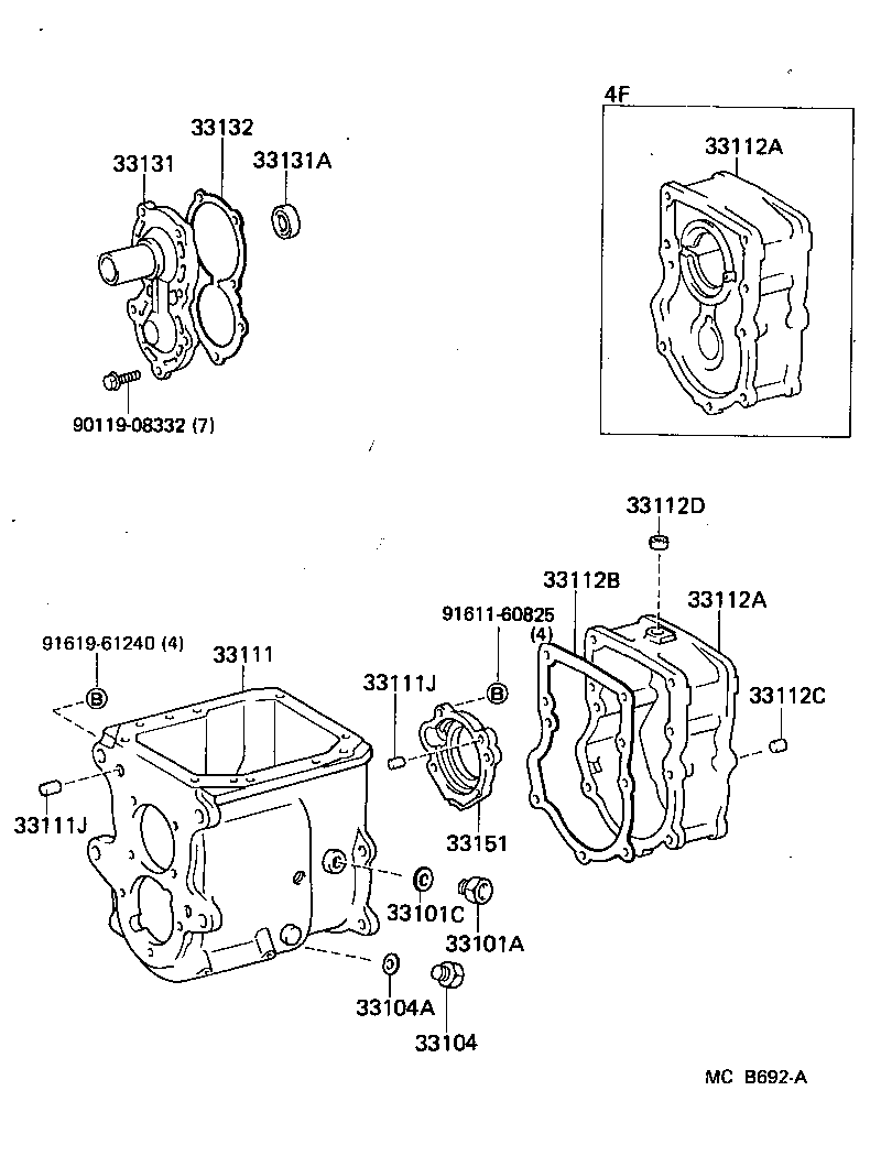  LAND CRUISER 70 |  CLUTCH HOUSING TRANSMISSION CASE MTM