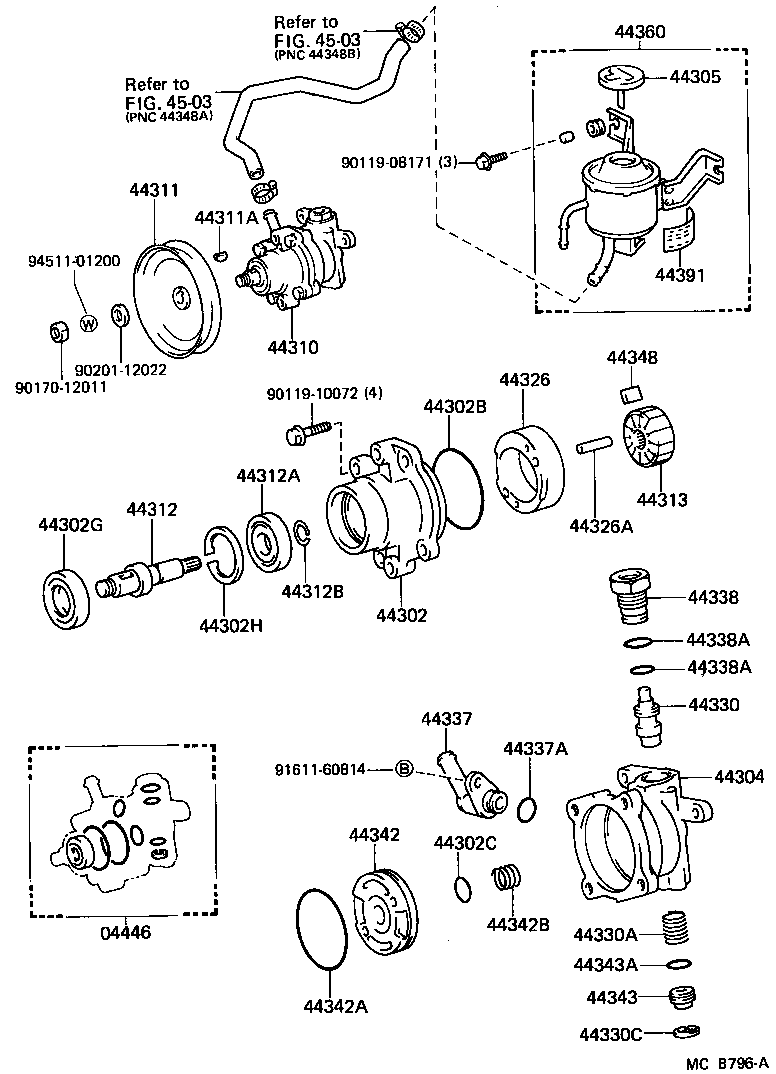  LAND CRUISER 70 |  VANE PUMP RESERVOIR POWER STEERING