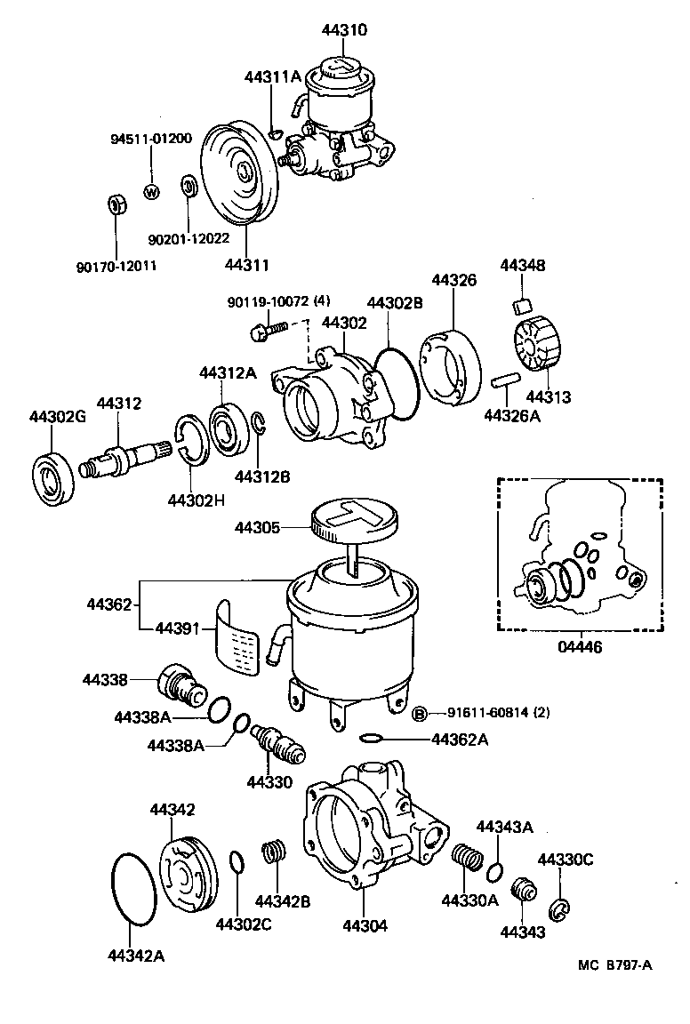  LAND CRUISER 70 |  VANE PUMP RESERVOIR POWER STEERING