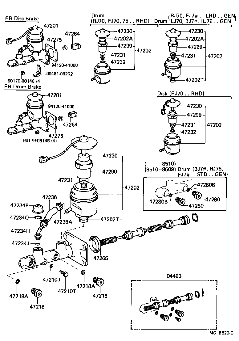  LAND CRUISER 70 |  BRAKE MASTER CYLINDER