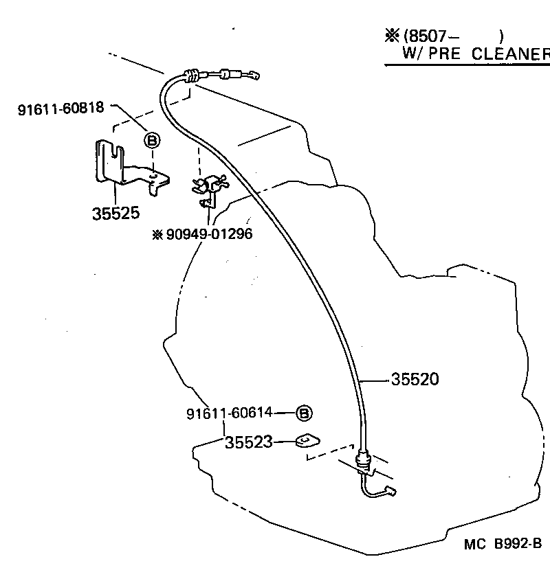  STARLET |  THROTTLE LINK VALVE LEVER ATM