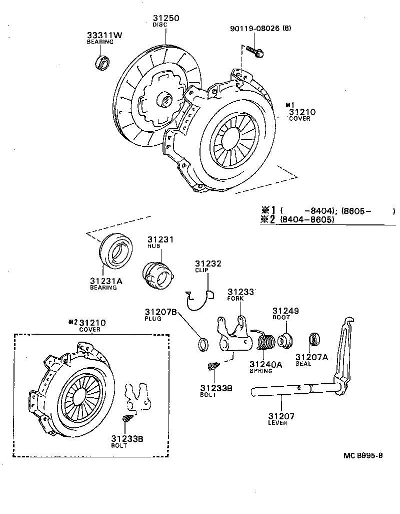  TERCEL |  CLUTCH RELEASE FORK