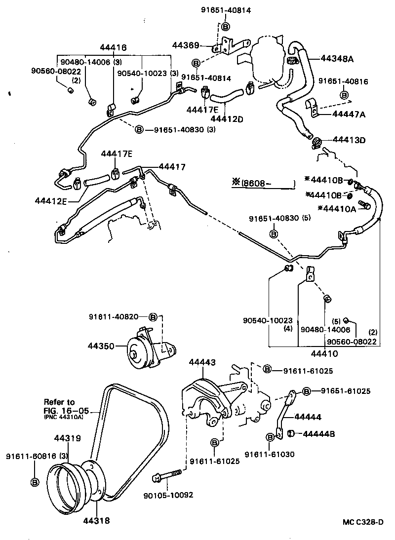  MODEL F |  POWER STEERING TUBE