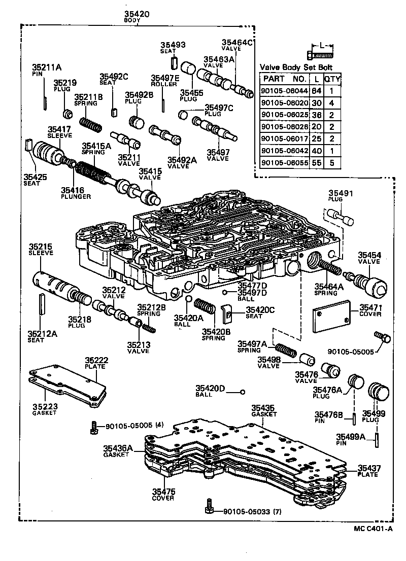  MODEL F |  VALVE BODY OIL STRAINER ATM