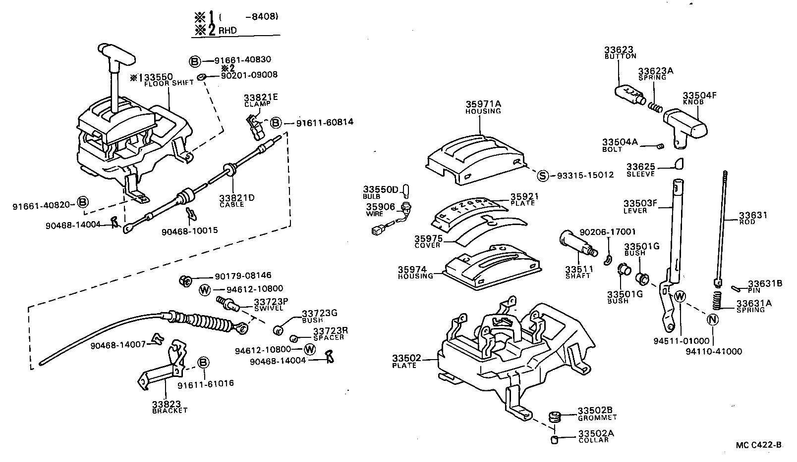  MODEL F |  SHIFT LEVER RETAINER