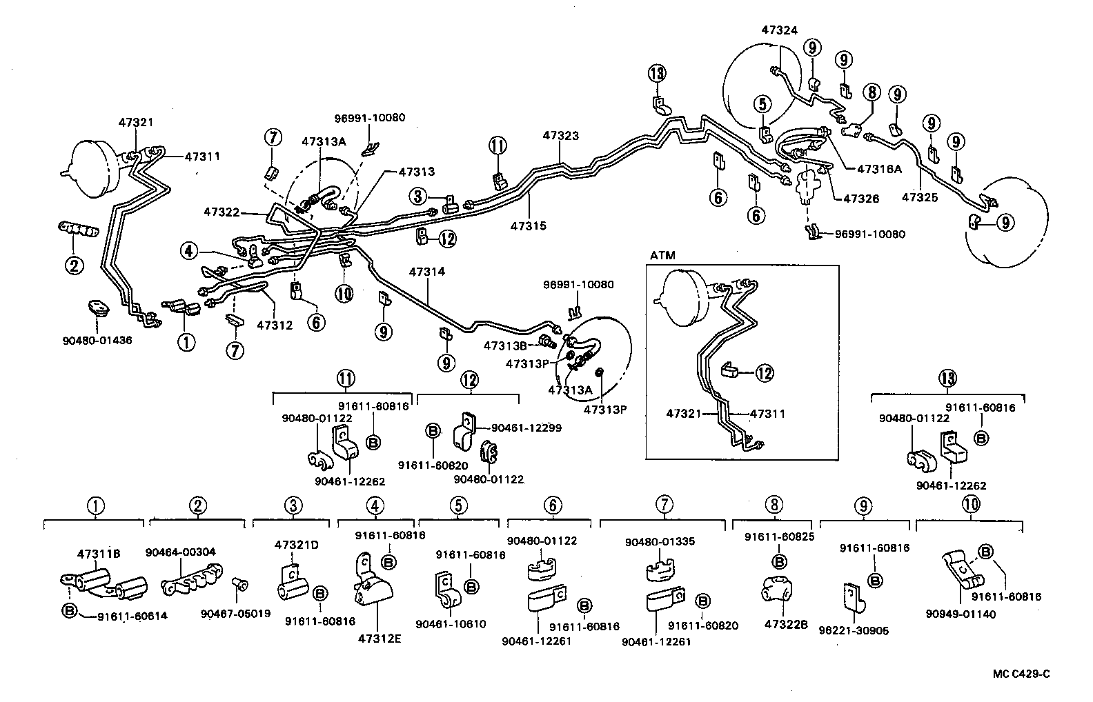  MODEL F |  BRAKE TUBE CLAMP