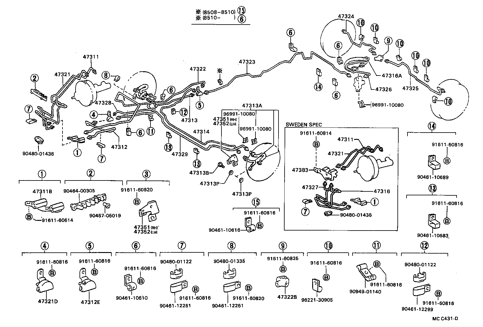  MODEL F |  BRAKE TUBE CLAMP