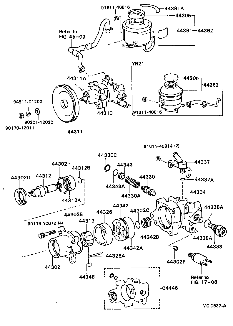  MODEL F |  VANE PUMP RESERVOIR POWER STEERING