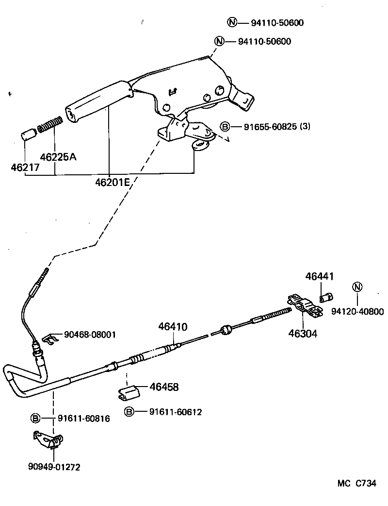  LITEACE |  PARKING BRAKE CABLE