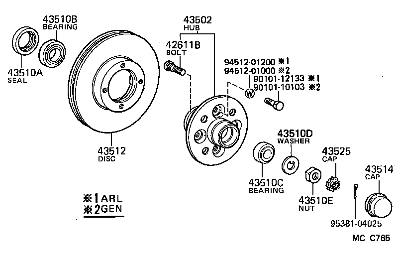  LITEACE |  FRONT AXLE HUB