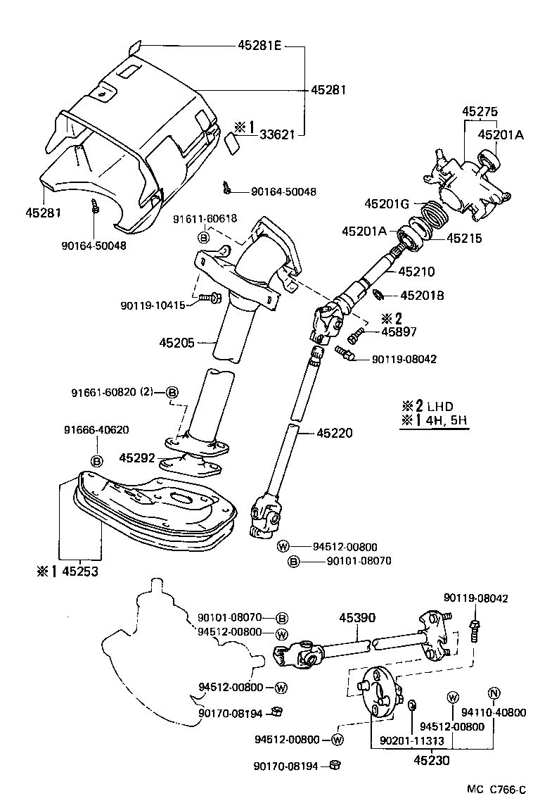  LITEACE |  STEERING COLUMN SHAFT