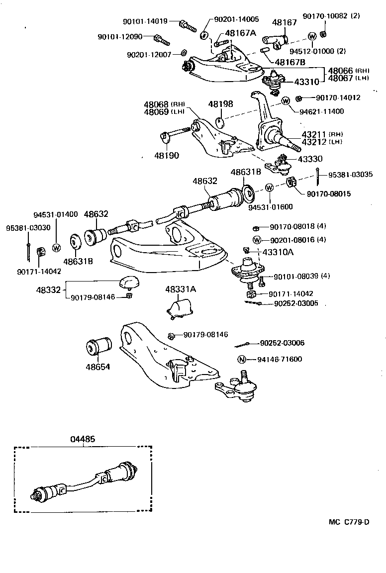 LITEACE | FRONT AXLE ARM STEERING KNUCKLE