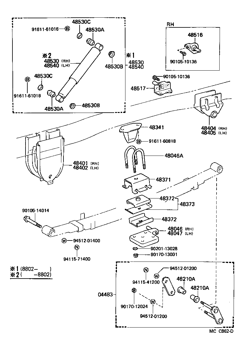  LITEACE |  REAR SPRING SHOCK ABSORBER