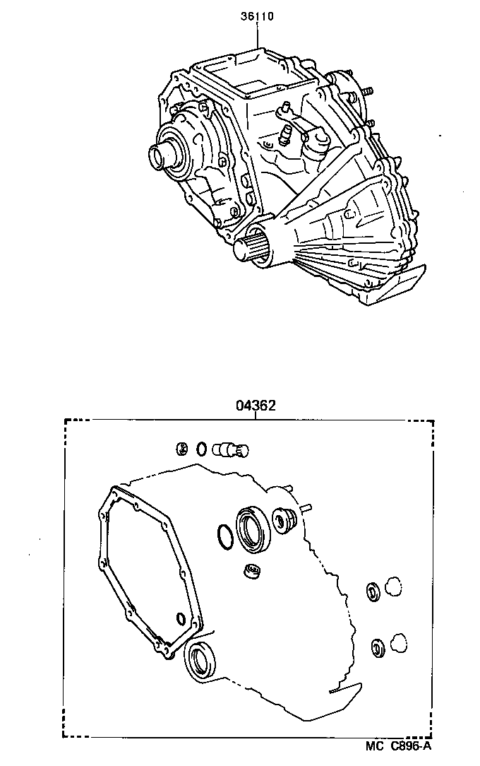  MODEL F |  TRANSFER ASSEMBLY GASKET KIT