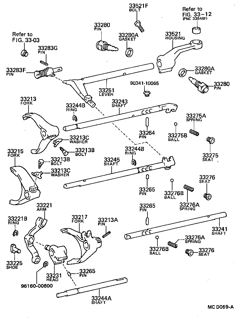  SUPRA |  GEAR SHIFT FORK LEVER SHAFT MTM