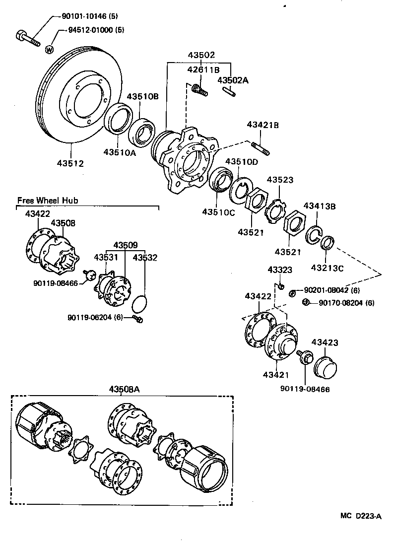  LITEACE |  FRONT AXLE HUB