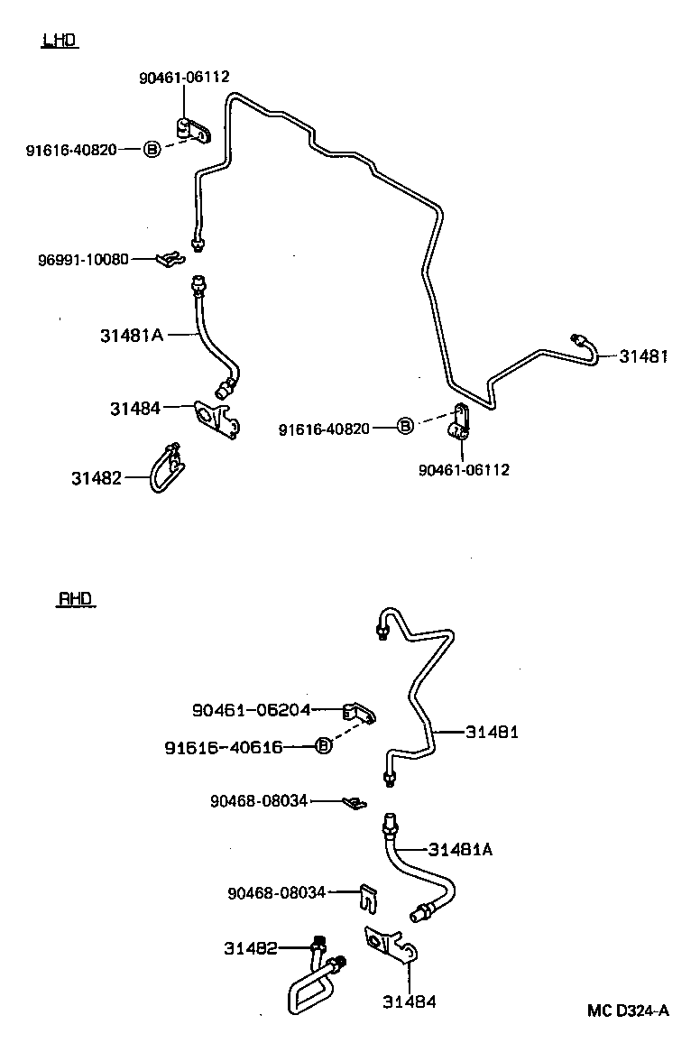  HILUX |  CLUTCH PEDAL FLEXIBLE HOSE