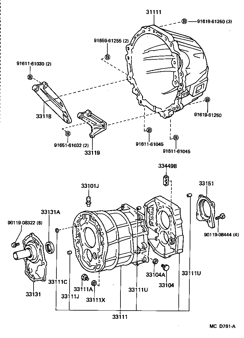 HIACE VAN COMUTER | CLUTCH HOUSING TRANSMISSION CASE MTM