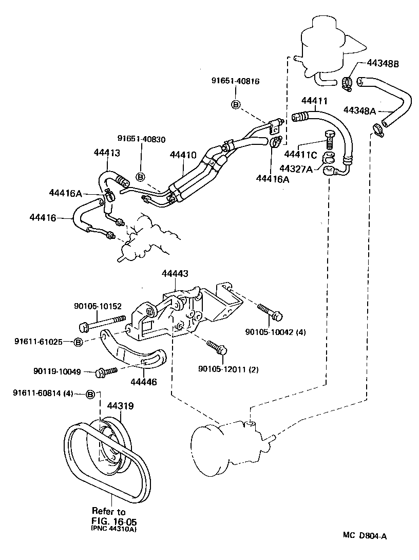  HIACE VAN COMUTER |  POWER STEERING TUBE