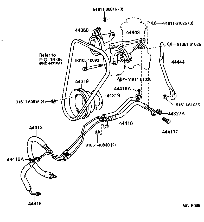  HIACE VAN COMUTER |  POWER STEERING TUBE