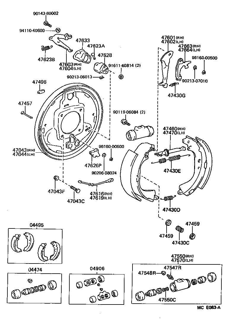 HIACE VAN COMUTER | REAR DRUM BRAKE WHEEL CYLINDER BACKING PLATE