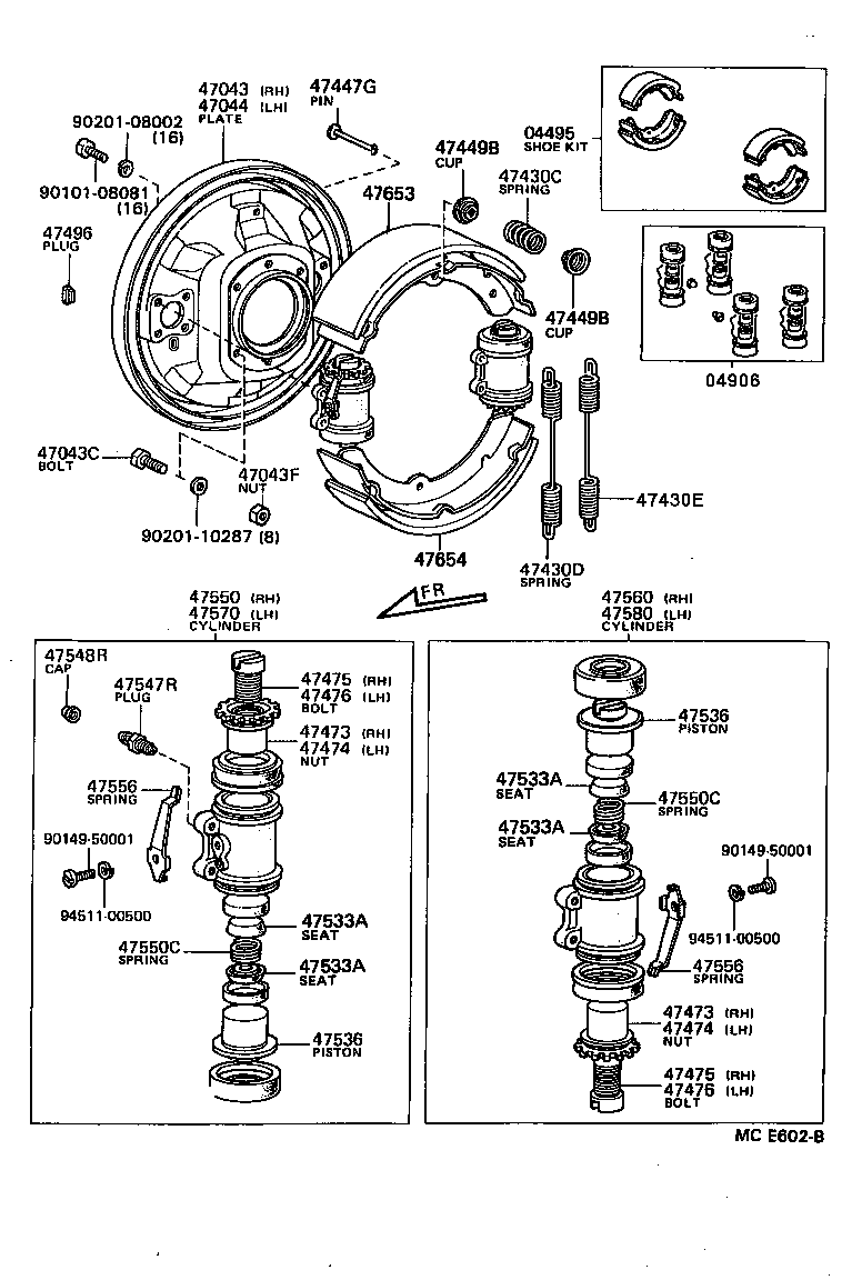  DYNA150 |  REAR DRUM BRAKE WHEEL CYLINDER BACKING PLATE