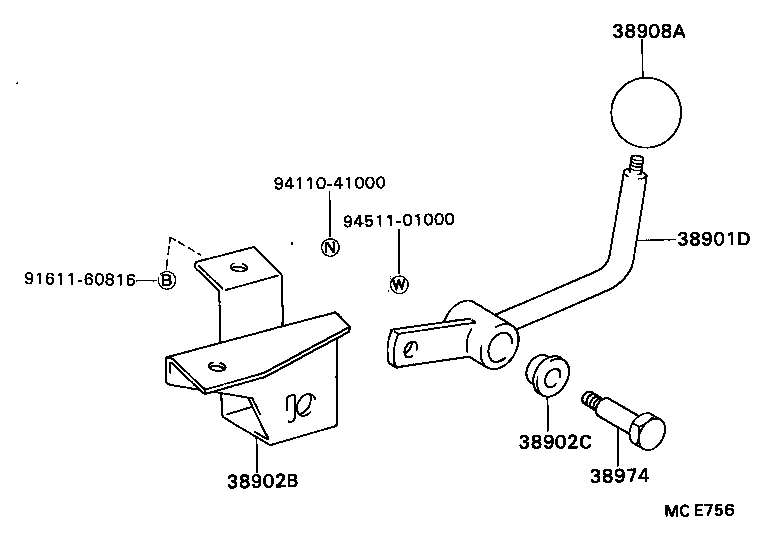  DYNA 200 |  POWER TAKE OFF LEVER LINK