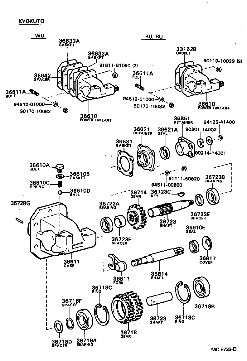  DYNA 200 |  POWER TAKE OFF CASE GEAR