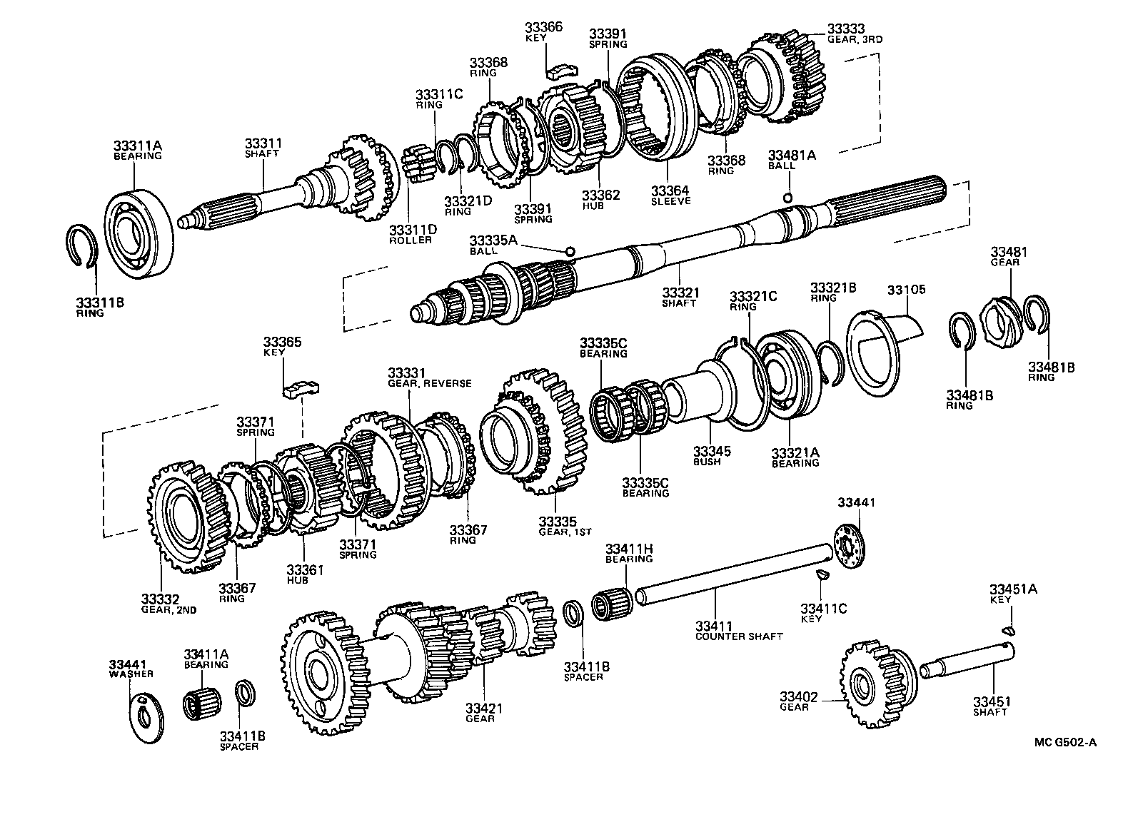 HILUX 2WD |  TRANSMISSION GEAR MTM